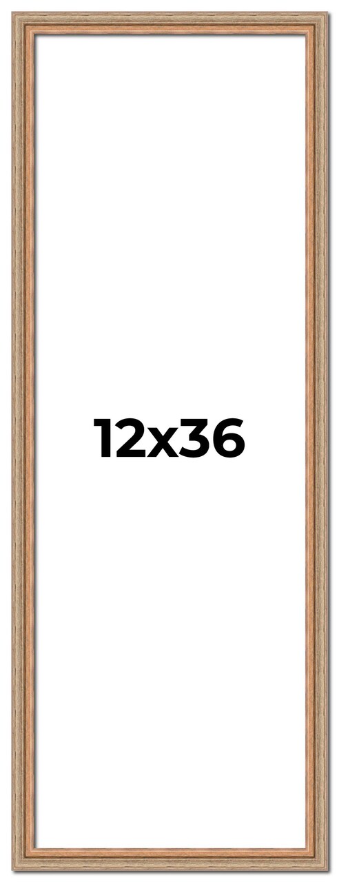 Panoramic Deco Brown Picture Frame - UV Acrylic, Foam Board Backing, Hanging Hardware